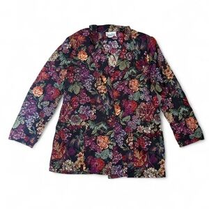 Vintage 80s Connections Women’s Floral Blazer